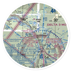 Delta Daves Airport (AA22) VFR Sectional Sticker (30 mile)