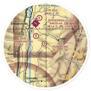 Rosemont Airport (98MT) VFR Sectional Sticker (20 mile)