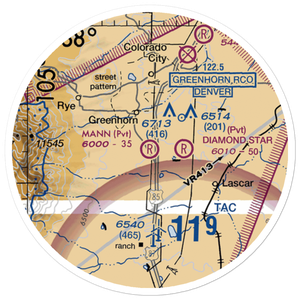 Mann Ranch Airport (95CO) VFR Sectional Sticker (20 mile)