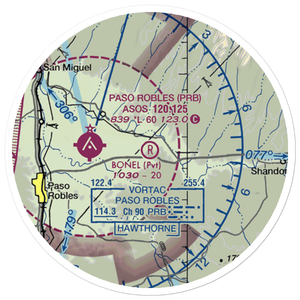 Bonel Airport (95CA) VFR Sectional Sticker (20 mile)