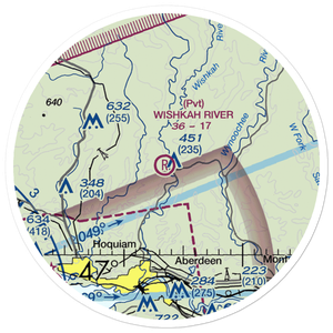 Wishkah River Ranch Airport (94WA) VFR Sectional Sticker (20 mile)