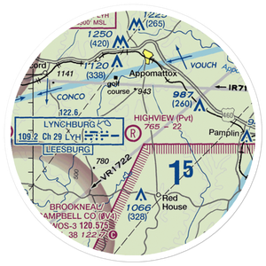 Highview Farms Airport (94VA) VFR Sectional Sticker (20 mile)