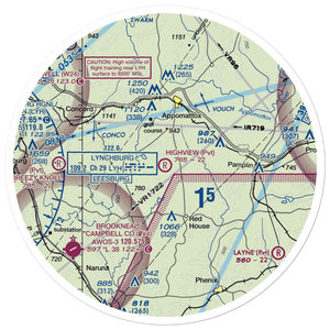 Highview Farms Airport (94VA) VFR Sectional Sticker (30 mile)