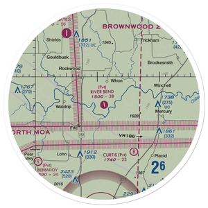 River Bend Ranch Airport (94TX) VFR Sectional Sticker (30 mile)
