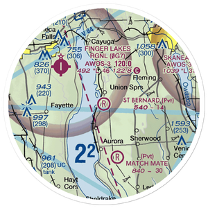 St Bernard Field (94NY) VFR Sectional Sticker (20 mile)