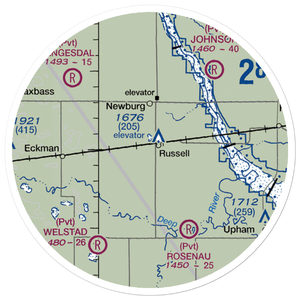 Michael Zurcher Farm Strip (94ND) VFR Sectional Sticker (20 mile)