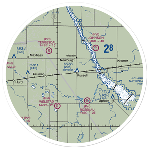 Michael Zurcher Farm Strip (94ND) VFR Sectional Sticker (30 mile)