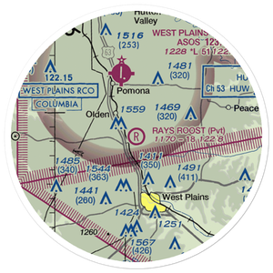Ray's Roost Airport (94MO) VFR Sectional Sticker (20 mile)