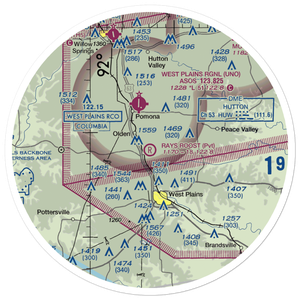 Ray's Roost Airport (94MO) VFR Sectional Sticker (30 mile)