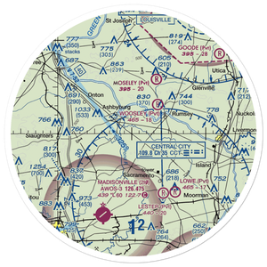Woosley Airport (94KY) VFR Sectional Sticker (30 mile)