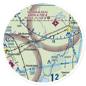 Lutz Airport (94IL) VFR Sectional Sticker (20 mile)