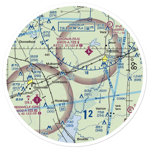 Lutz Airport (94IL) VFR Sectional Sticker (30 mile)
