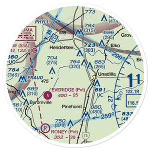 Snow Hill Airstrip (94GA) VFR Sectional Sticker (20 mile)
