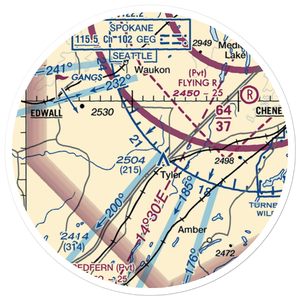 Harris Airport (93WA) VFR Sectional Sticker (20 mile)