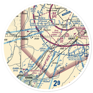 Harris Airport (93WA) VFR Sectional Sticker (30 mile)
