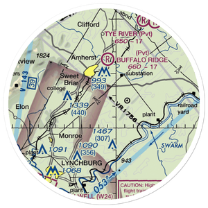 Timberdoodle Airport (93VA) VFR Sectional Sticker (20 mile)