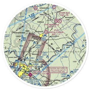 Timberdoodle Airport (93VA) VFR Sectional Sticker (30 mile)