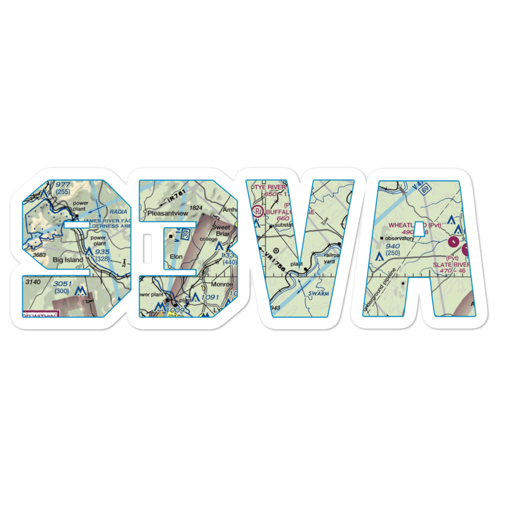Timberdoodle Airport (93VA) VFR Sectional Sticker 