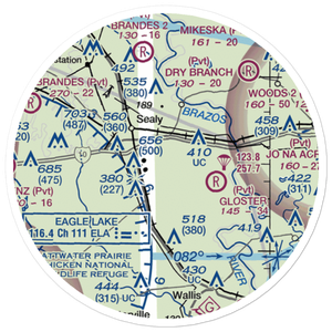 Longbird Airport (93TS) VFR Sectional Sticker (20 mile)