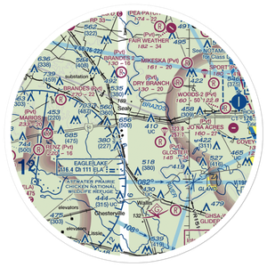 Longbird Airport (93TS) VFR Sectional Sticker (30 mile)