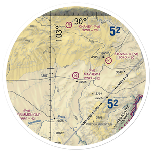 Mayhew Ranch Nr 1 Airport (93TE) VFR Sectional Sticker (30 mile)