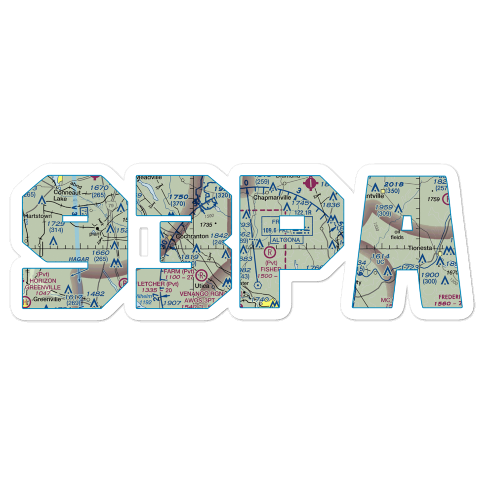 Maple Cave Park Airport (93PA) VFR Sectional Sticker 