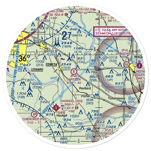 Jantzen Airport (93OK) VFR Sectional Sticker (30 mile)