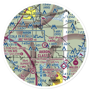Gay Airport (93OH) VFR Sectional Sticker (20 mile)