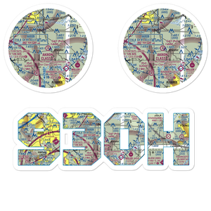 Gay Airport (93OH) VFR Sectional Sticker Pack
