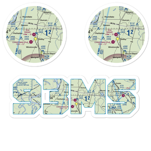 Shelby Air Service Airport (93MS) VFR Sectional Sticker Pack