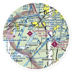 Knollwood Farm Airport (93MD) VFR Sectional Sticker (20 mile)