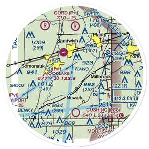 Hemmingsen Airport (93LL) VFR Sectional Sticker (20 mile)
