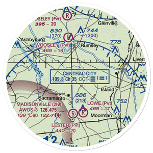 Baggett Farms Airport (93KY) VFR Sectional Sticker (20 mile)