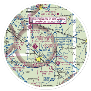 Foltz Farm Airport (93IN) VFR Sectional Sticker (30 mile)