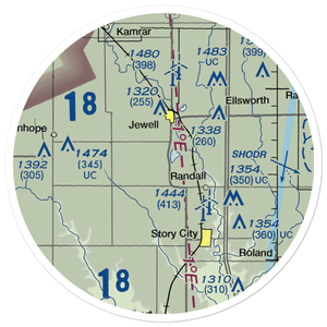 Lund Airport (93IA) VFR Sectional Sticker (20 mile)