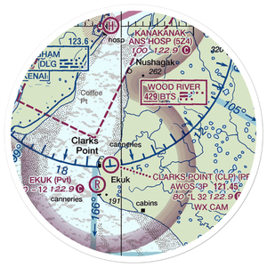 The Queens Airport (93AK) VFR Sectional Sticker (20 mile)