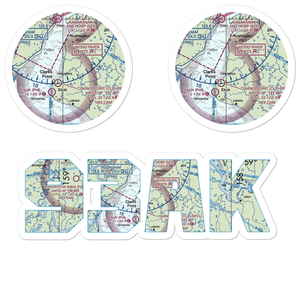 The Queens Airport (93AK) VFR Sectional Sticker Pack