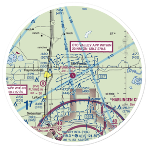 T.R. Funk Inc Airport (92XS) VFR Sectional Sticker (30 mile)