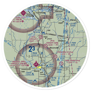 Knight Aire Airport (92WI) VFR Sectional Sticker (30 mile)