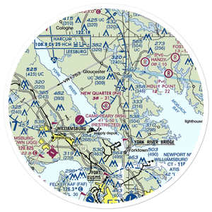 New Quarter Farm Airport (92VA) VFR Sectional Sticker (30 mile)