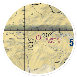 Chaney San Francisco Ranch Airport (92TE) VFR Sectional Sticker (20 mile)