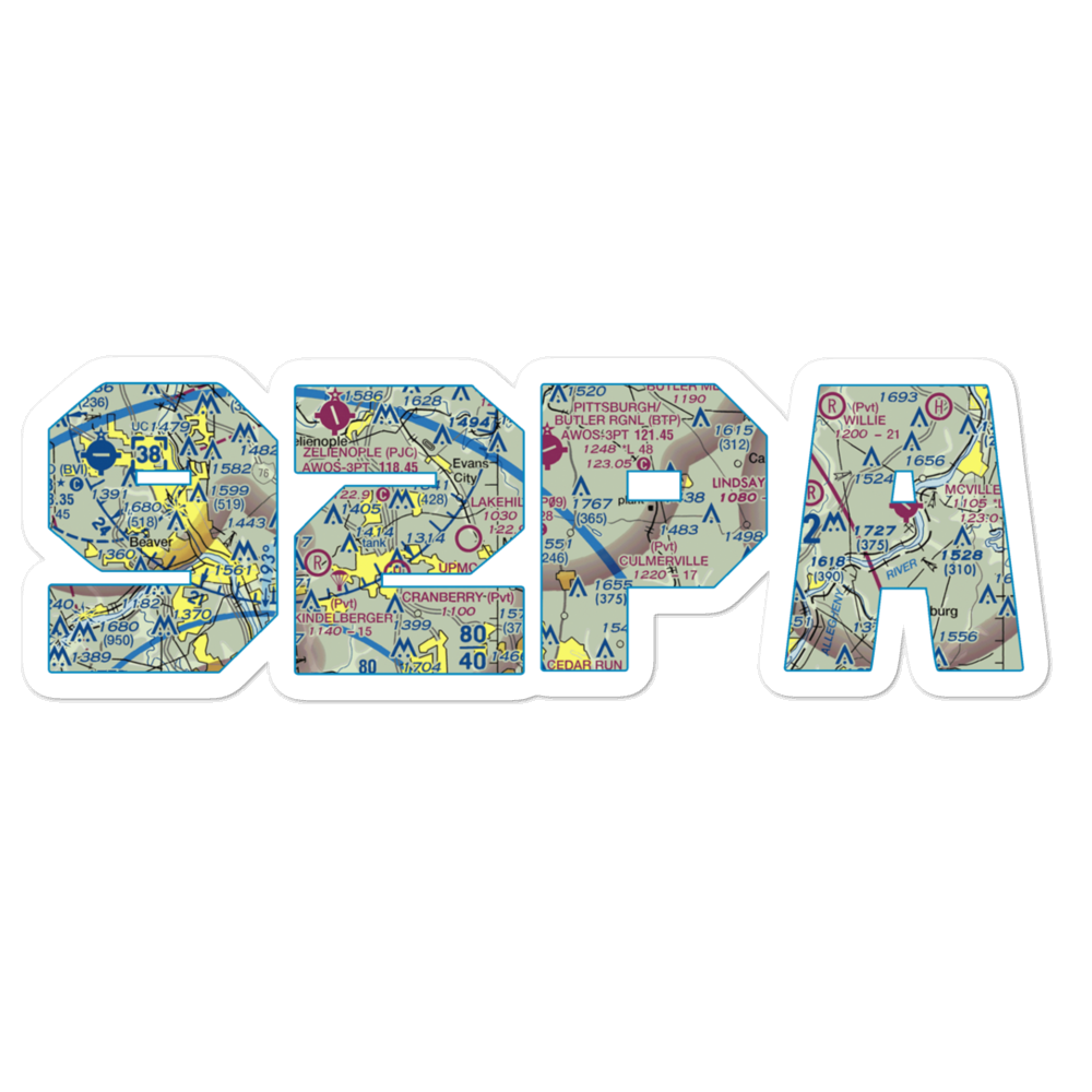 Hawkins Field (92PA) VFR Sectional Sticker 