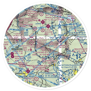 Fly-N-D Landing Strip (92NJ) VFR Sectional Sticker (30 mile)