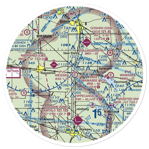H R Weisser Airport (92IN) VFR Sectional Sticker (30 mile)