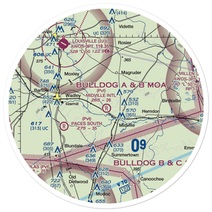 Midville International Airport (92GE) VFR Sectional Sticker (30 mile)