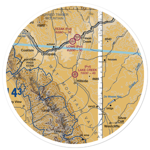 Lake Creek Ranch Airport (92CO) VFR Sectional Sticker (30 mile)
