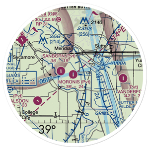 Moronis Airport (92CL) VFR Sectional Sticker (20 mile)