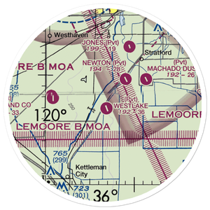 Westlake Farms Airport (92CA) VFR Sectional Sticker (20 mile)