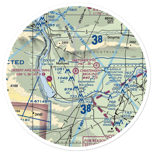 Christensen Bros Wahluke Strip (91WA) VFR Sectional Sticker (30 mile)