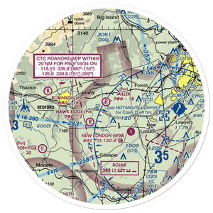 Miller Airport (91VA) VFR Sectional Sticker (30 mile)